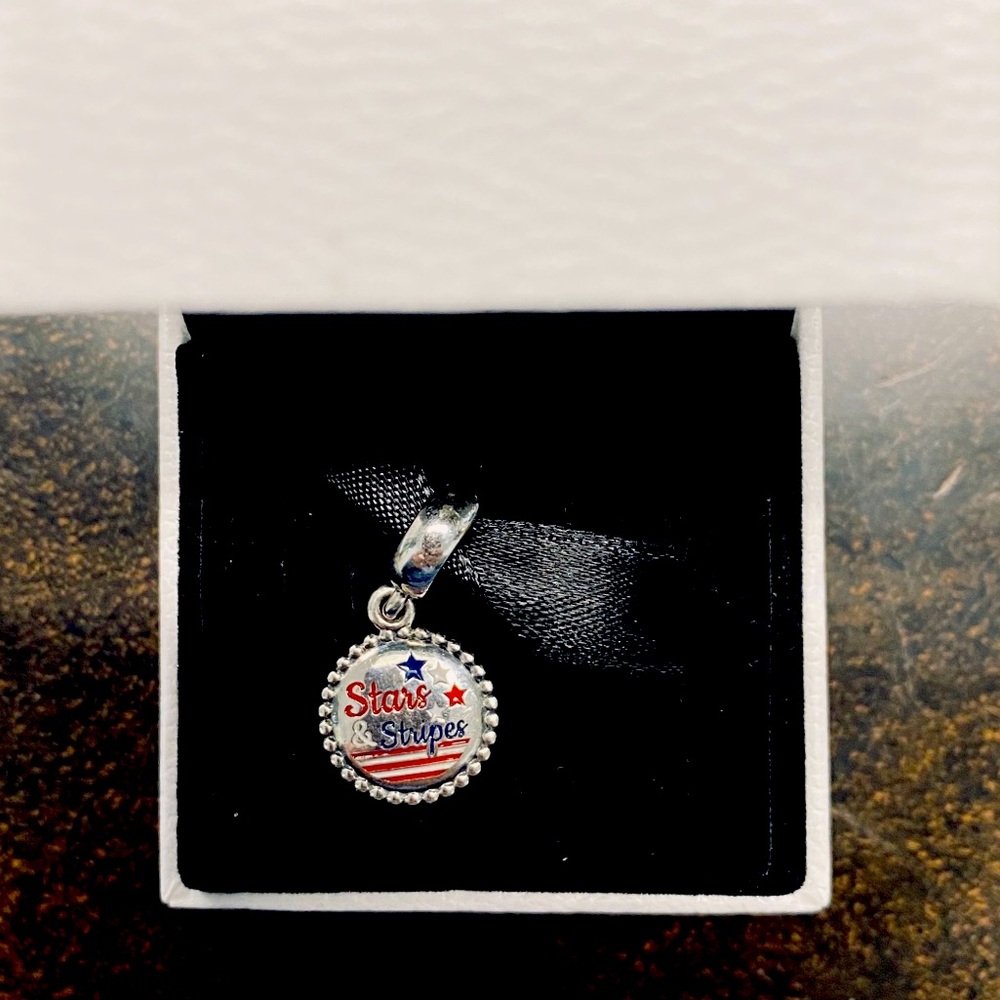 Authentic Pandora Stars and Stripes Charm